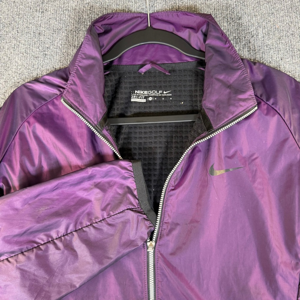 Nike Golf Dri-FIT Jacket Womens‎ Medium Purple Iridescent Full Zip 685309-584